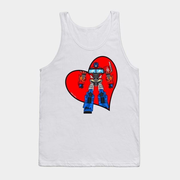 Valentine Optimus Prime Tank Top by Dark_Inks